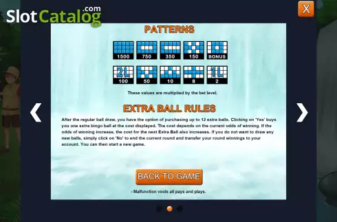 Скрин8. Cataratas Bingo слот