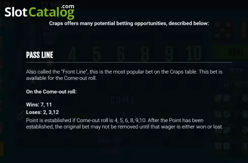 Скрин6. Craps (Woohoo) слот