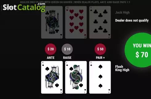 Скрин4. Tri Card Poker (Woohoo) слот