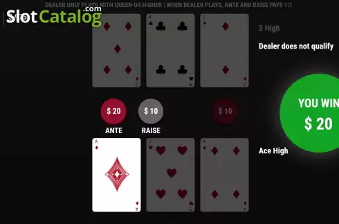 Скрин5. Tri Card Poker (Woohoo) слот