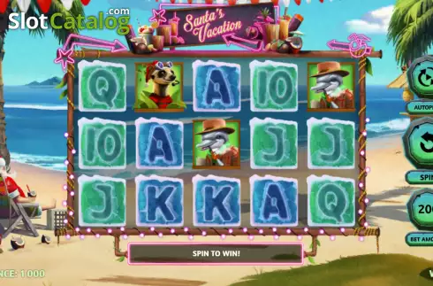 Скрин2. Santa's Vacation слот