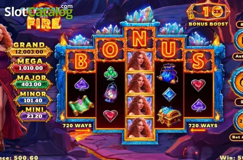 Скрин2. Crystals on Fire слот