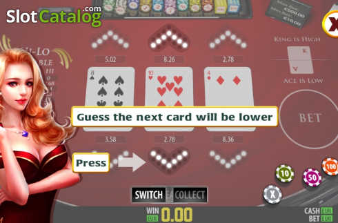 Скрин2. Hi-Lo Privee (Play Labs) слот