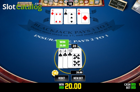 Скрин3. BlackJack Single Pro (Play Labs) слот