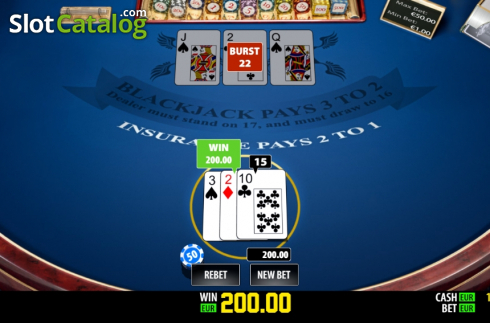 Скрин5. BlackJack Single Pro (Play Labs) слот