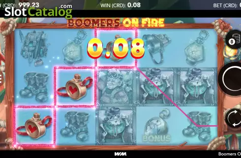 Скрин4. Boomers On Fire слот