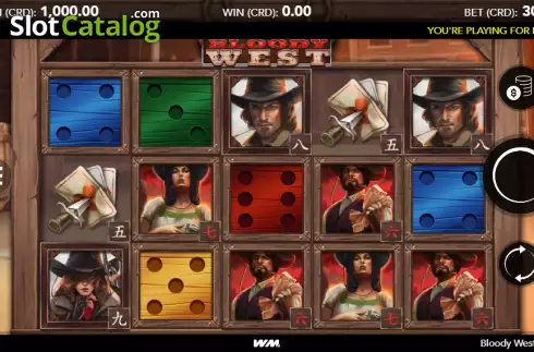 Скрин2. Bloody West Dice слот
