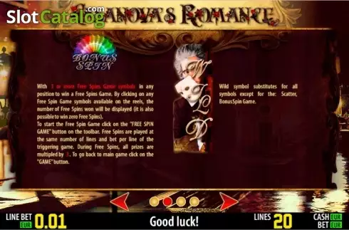 Скрин3. Casanova's Romance HD слот