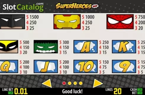Скрин2. SuperHeroes HD слот