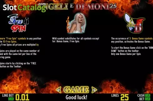 Скрин3. Angeli e Demoni25 HD слот