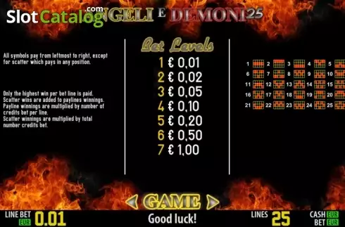 Скрин5. Angeli e Demoni25 HD слот