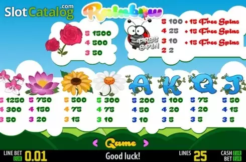 Скрин2. Rainbow HD слот