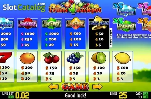 Скрин2. Fruits 4 Jackpot HD слот