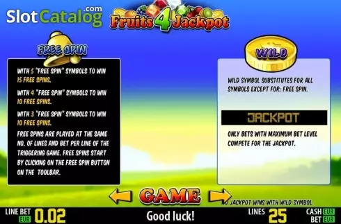 Скрин3. Fruits 4 Jackpot HD слот