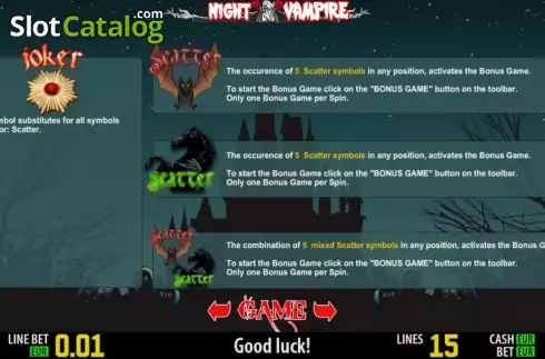 Скрин3. Night Vampire HD слот