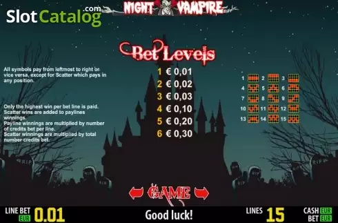 Скрин5. Night Vampire HD слот