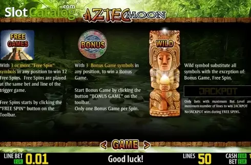 Скрин3. Aztec Moon HD слот