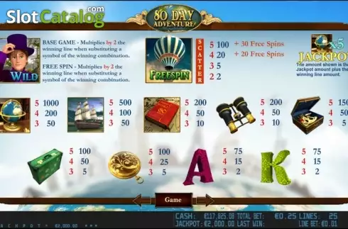 Скрин2. 80 Day Adventure HD слот
