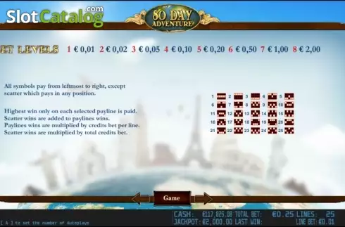 Скрин5. 80 Day Adventure HD слот