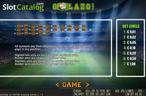 Скрин6. Golazo HD слот