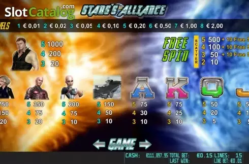 Скрин2. Stars Alliance HD слот