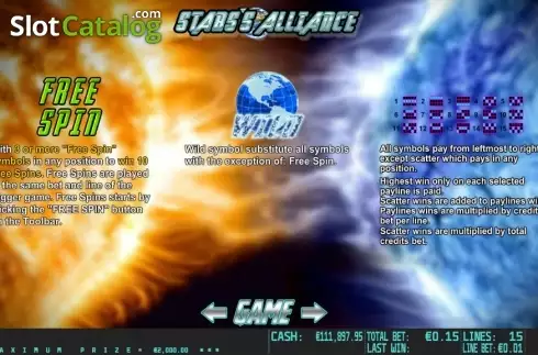 Скрин3. Stars Alliance HD слот