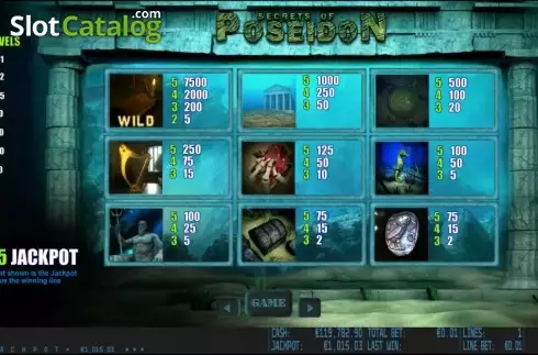 Скрин2. Secrets of Poseidon HD слот