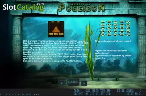 Скрин3. Secrets of Poseidon HD слот