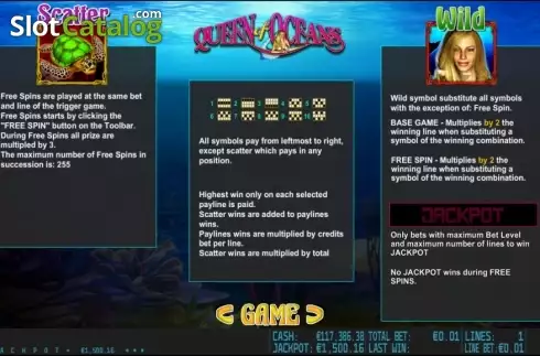 Скрин3. Queen of Oceans HD слот