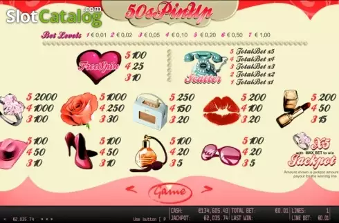 Скрин3. 50s PinUp HD слот