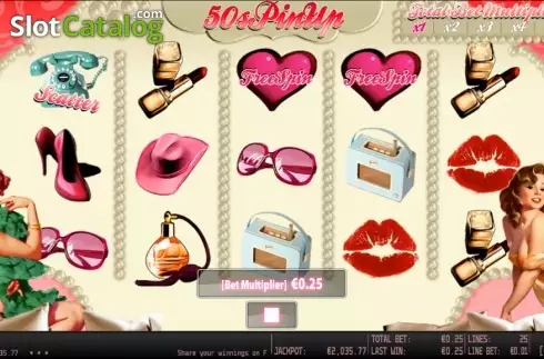 Скрин6. 50s PinUp HD слот