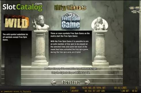 Скрин3. Mythos HD слот