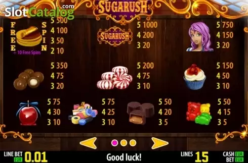 Скрин2. Sugarush HD слот