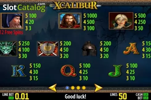 Скрин2. Xcalibur HD слот