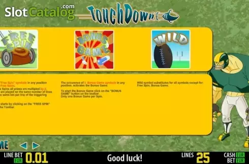 Скрин3. Touch Down HD слот