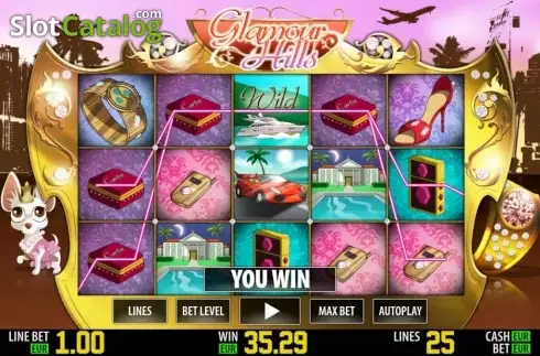 Скрин6. Glamour Hills HD слот