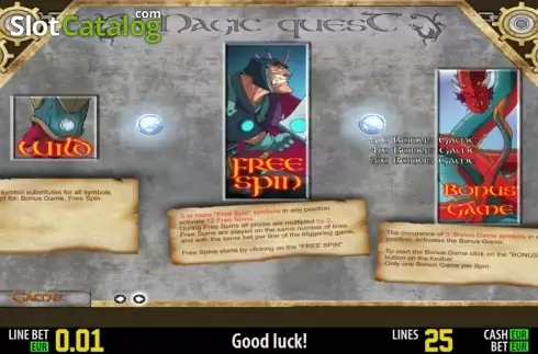 Скрин3. Magic Quest HD слот