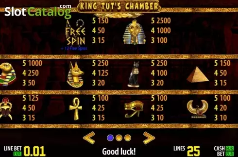 Скрин2. King Tut's Chamber HD слот