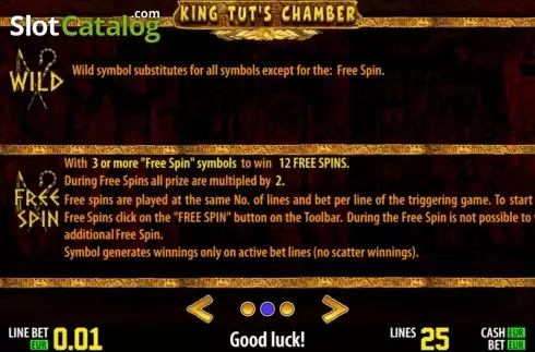 Скрин3. King Tut's Chamber HD слот