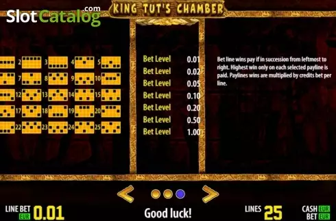 Скрин4. King Tut's Chamber HD слот
