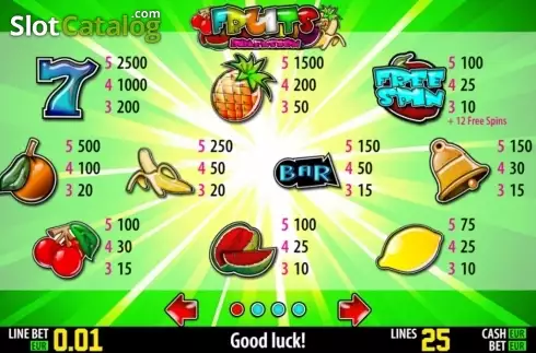 Скрин2. Fruits Dimension HD слот
