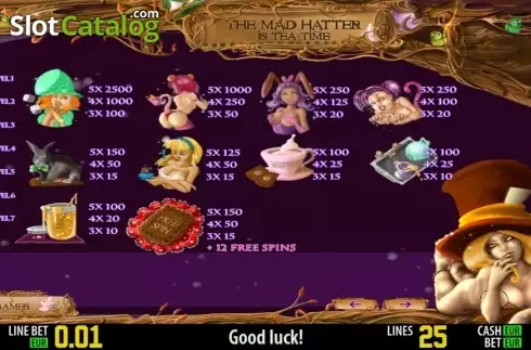 Скрин2. The Mad Hatter HD слот