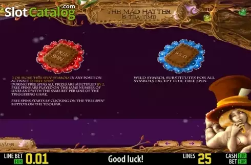 Скрин3. The Mad Hatter HD слот