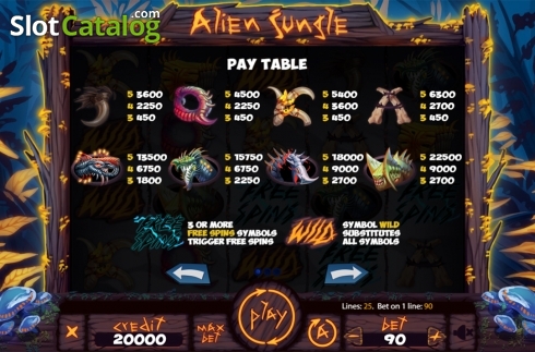 Скрин6. Alien Jungle слот