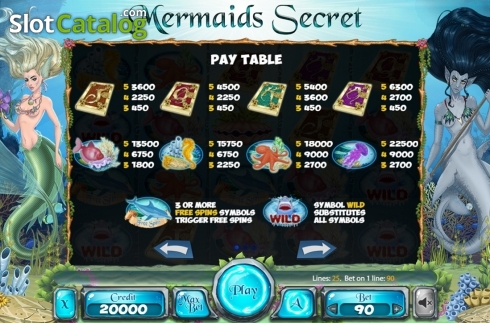 Скрин6. Mermaids Secrets слот