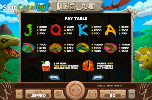 Скрин7. Dinoland слот