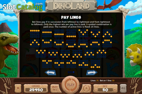 Скрин9. Dinoland слот
