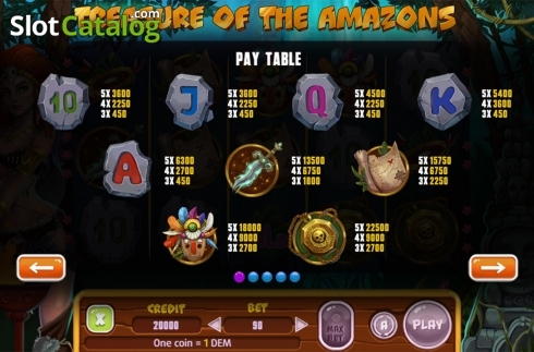 Скрин7. Treasure Of The Amazons слот