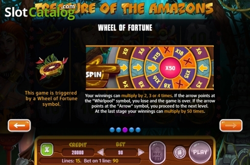 Скрин9. Treasure Of The Amazons слот