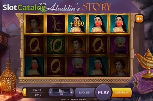 Скрин4. Aladdins Story слот